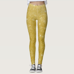 Glam gold glitter leggings