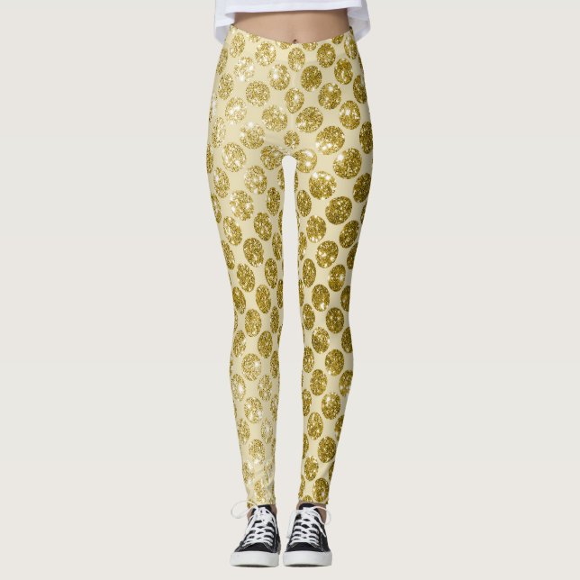 Glam gold glitter leggings (Front)