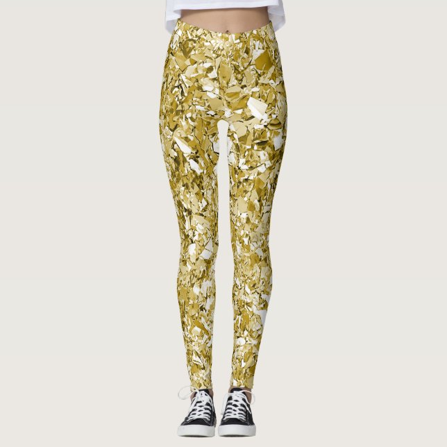 Glam gold glitter leggings (Front)