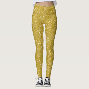 Glam gold glitter leggings