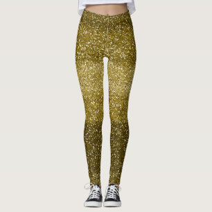 Glam gold glitter leggings