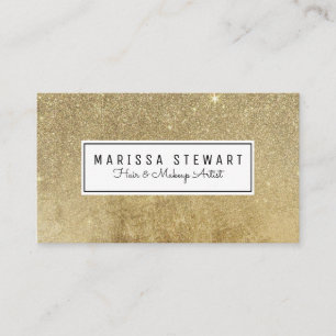 Glam Gold Glitter Mesh Appointment Card