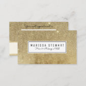 Glam Gold Glitter Mesh Appointment Card (Front/Back)