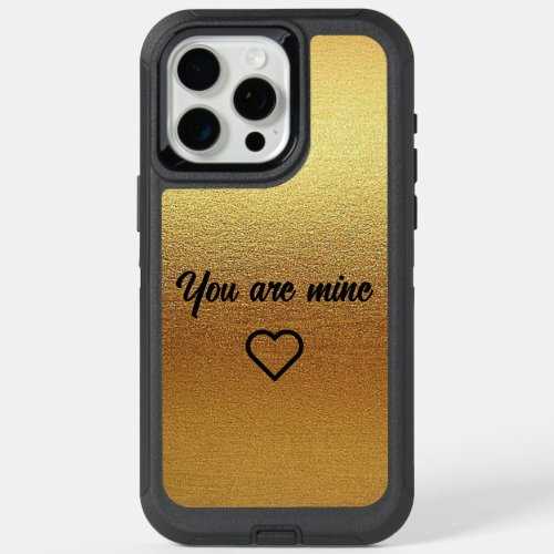 Glam gold glitter monogram  iPhone 15 pro max case