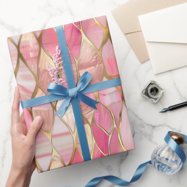 Glam Gold Glitzy Pink  Wrapping Paper (Gifting)