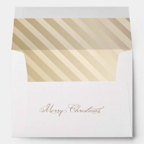 Glam Gold Gradient StripesCalligraphy Script Envelope