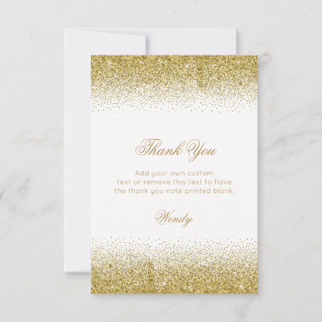 Glam Gold Heels, Thank You Cards (Front)