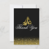 Glam Gold Heels, Thank You Cards (Back)