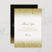 Glam Gold Heels, Thank You Cards (Front/Back)