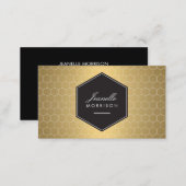Glam Gold Honeycomb Pattern Business Card (Front/Back)
