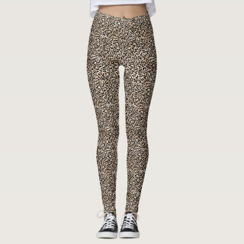 Glam Gold Leopard Print Leggings