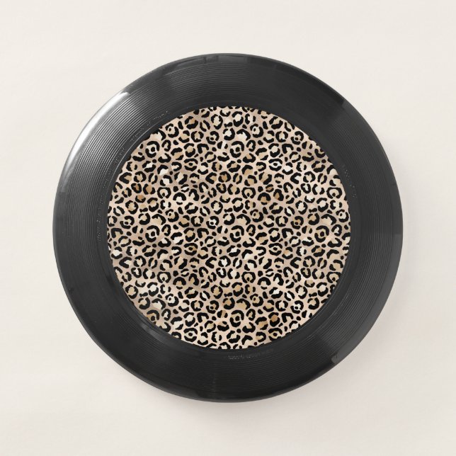 Glam Gold Leopard Print Wham-O Frisbee (Front)