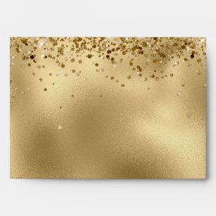 Glam Gold Luxe Glitzy Sparkle Glitter  Envelope