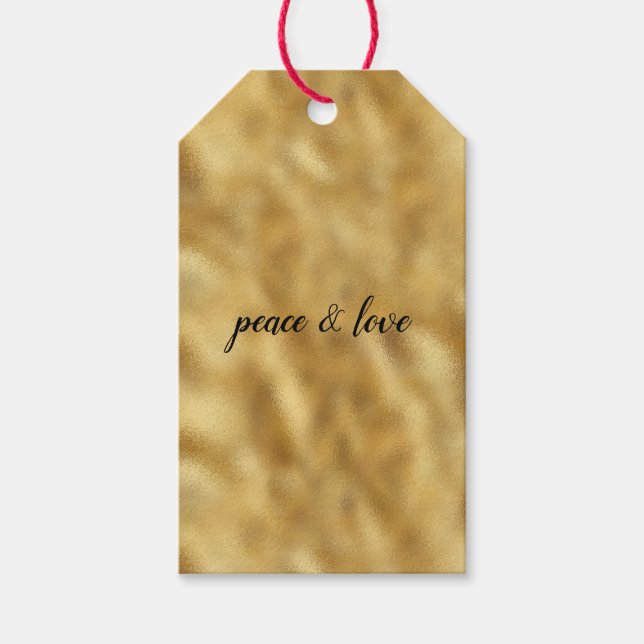 Glam Gold personalized inspirational quote Gift Tags (Front)