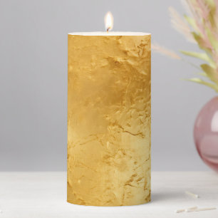Glam Gold Pillar Candle