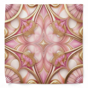 Glam Gold Pink Glitter Bandana