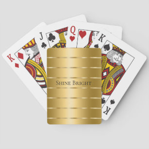 Glam Gold Ribbon Poker Cards