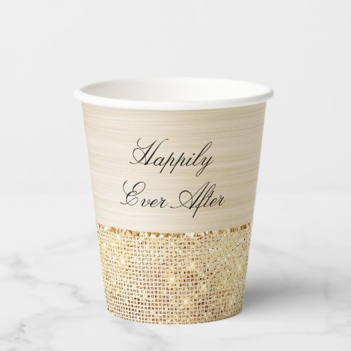 Glam Gold Sparkle Paper Cups