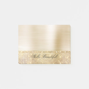 Glam Gold Sparkle Post-it Notes
