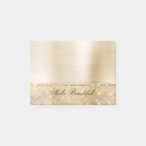 Glam Gold Sparkle Post_it Notes