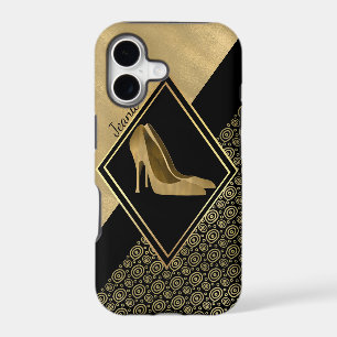 Glam Gold Stilletto Heels iPhone X Case