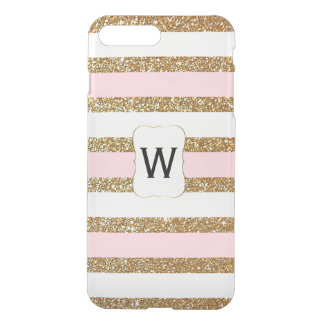 Glam Gold Stripes Clear iPhone7 Plus Case