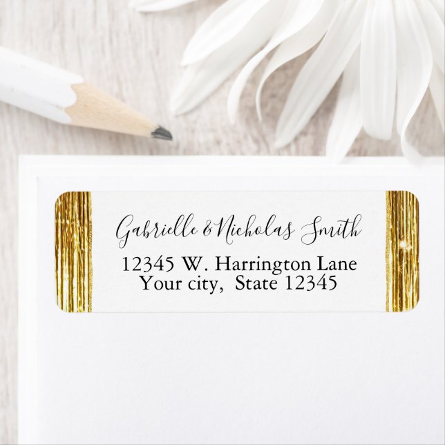 Glam Gold Stripes Label (Insitu)