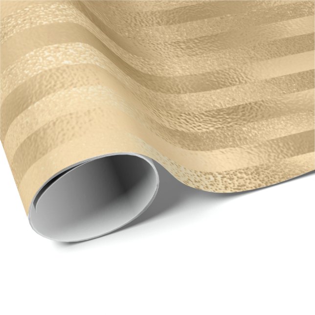 Glam Gold Stripes Wrapping Paper (Roll Corner)