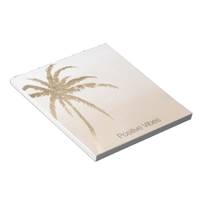  Glam Gold Tropical Palm ombre       Notepad (Angled)