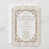 Glam Gold White Great Gatsby 20s Sweet Sixteen