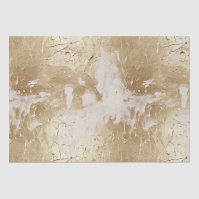 Glam Gold White Paint (look) Tissue Paper (Front)