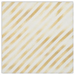Glam Gold White Stripe Graphic Fabric