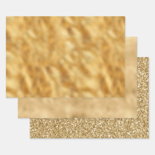 Glam Gold Wrapping Paper Sheets