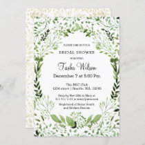 Glam Greenery Bridal Shower invitations