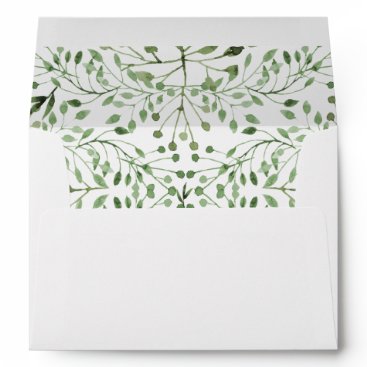 Glam Greenery wedding invitations envelopes