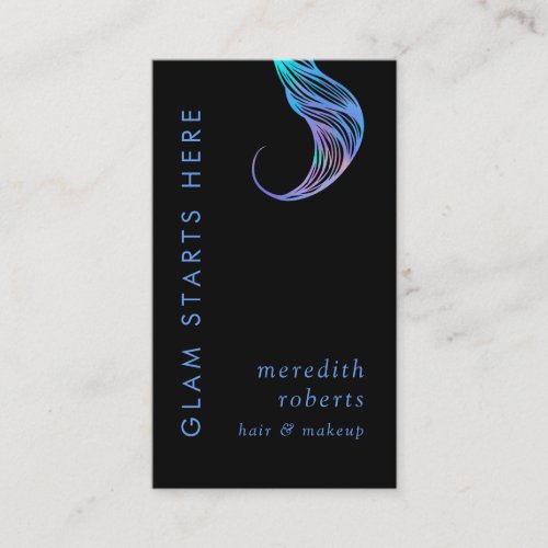 Glam Hair and Makeup Opal Hair Curl Business Card