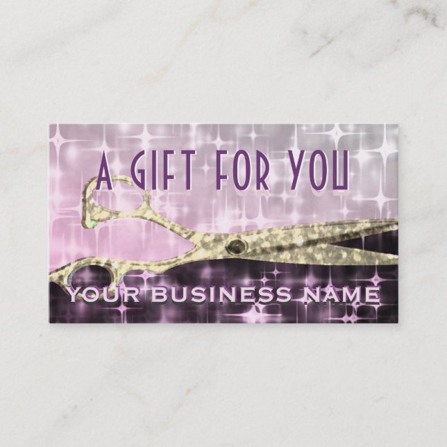 Glam Hairstylist Gift Certificate (Front)