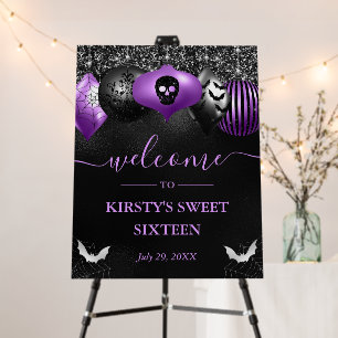 Glam Halloween Ornaments Sweet 16 Welcome Foam Board