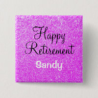 Glam Happy Retirement Purple Glitter Sparkle