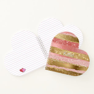 Glam Heart Custom Notebook