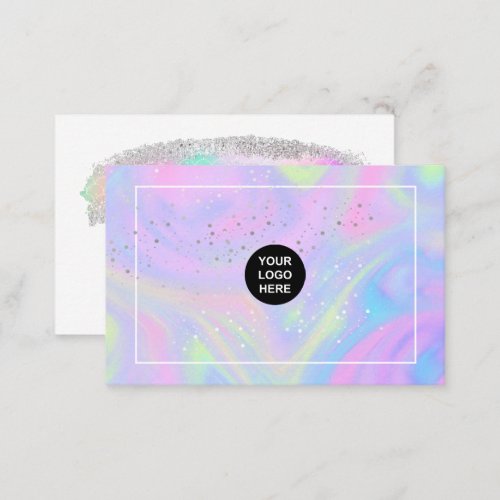 Glam Holographic Glitter Business Card