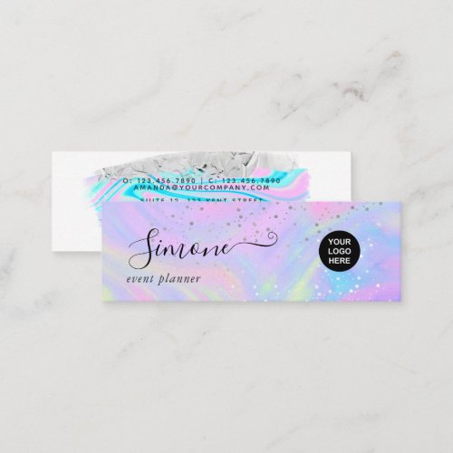 Glam Holographic Glitter Business Card