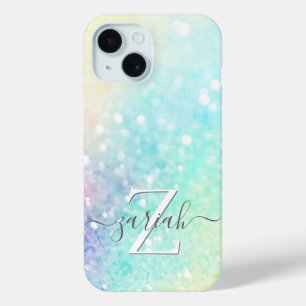 Glam Holographic Glitter Colorful Pretty Pattern iPhone 15 Case