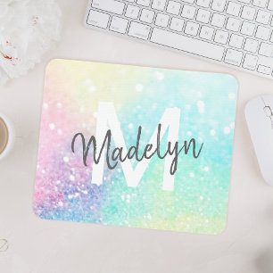 Glam Holographic Glitter Colorful Pretty Pattern Mouse Pad
