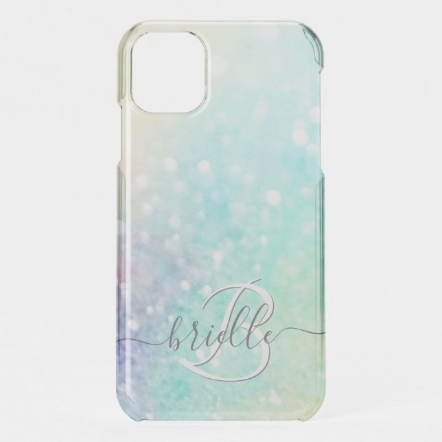 Glam Holographic Glitter Colorful Pretty Pattern Uncommon iPhone Case (Back)