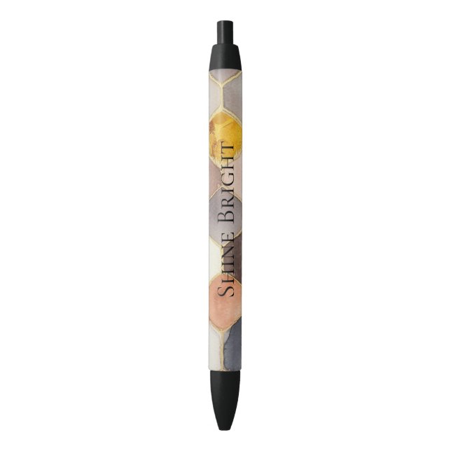 Glam Honey Comb Blush Champagne Abstract Pen (Front Vertical)