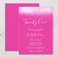 Hot Pink 21st Birthday Banner For Women - Decorative Party Banner For Milestone Celebrations, Girly Pink Theme