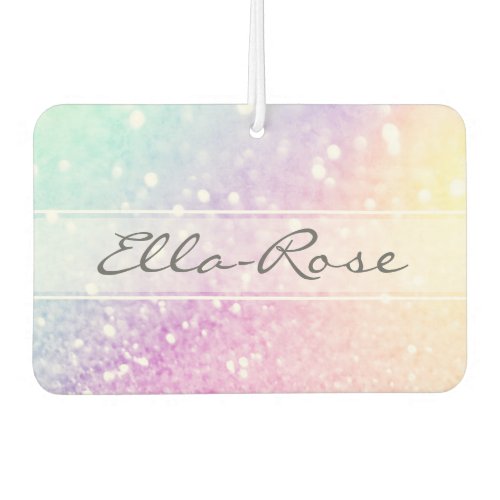 Glam Iridescent Glitter Personalized Colorful Air Freshener
