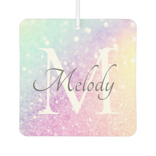 Glam Iridescent Glitter Personalized Colorful Air Freshener