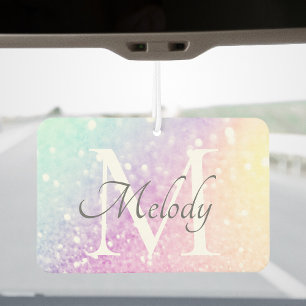 Glam Iridescent Glitter Personalized Colorful Air Freshener